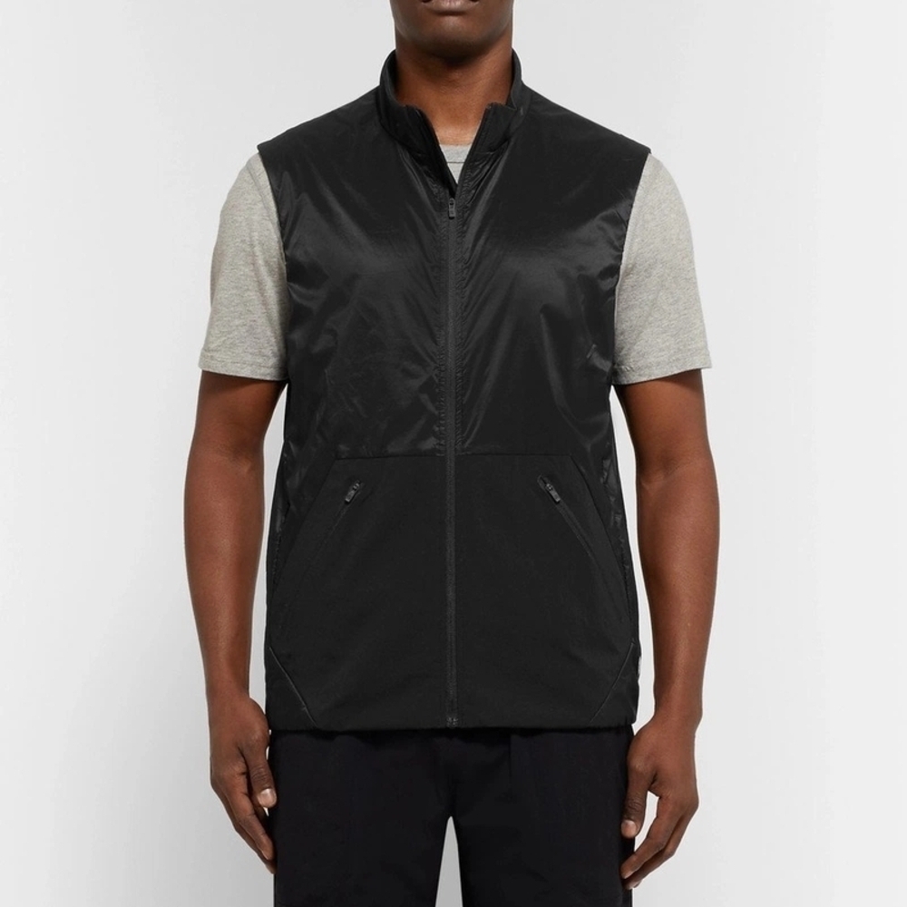 Reigning Champ Unisex Black High Neck Full Zip Nylon Ripstop Vest XS